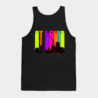 Retro St Louis Missouri Cityscape Skyline Tank Top